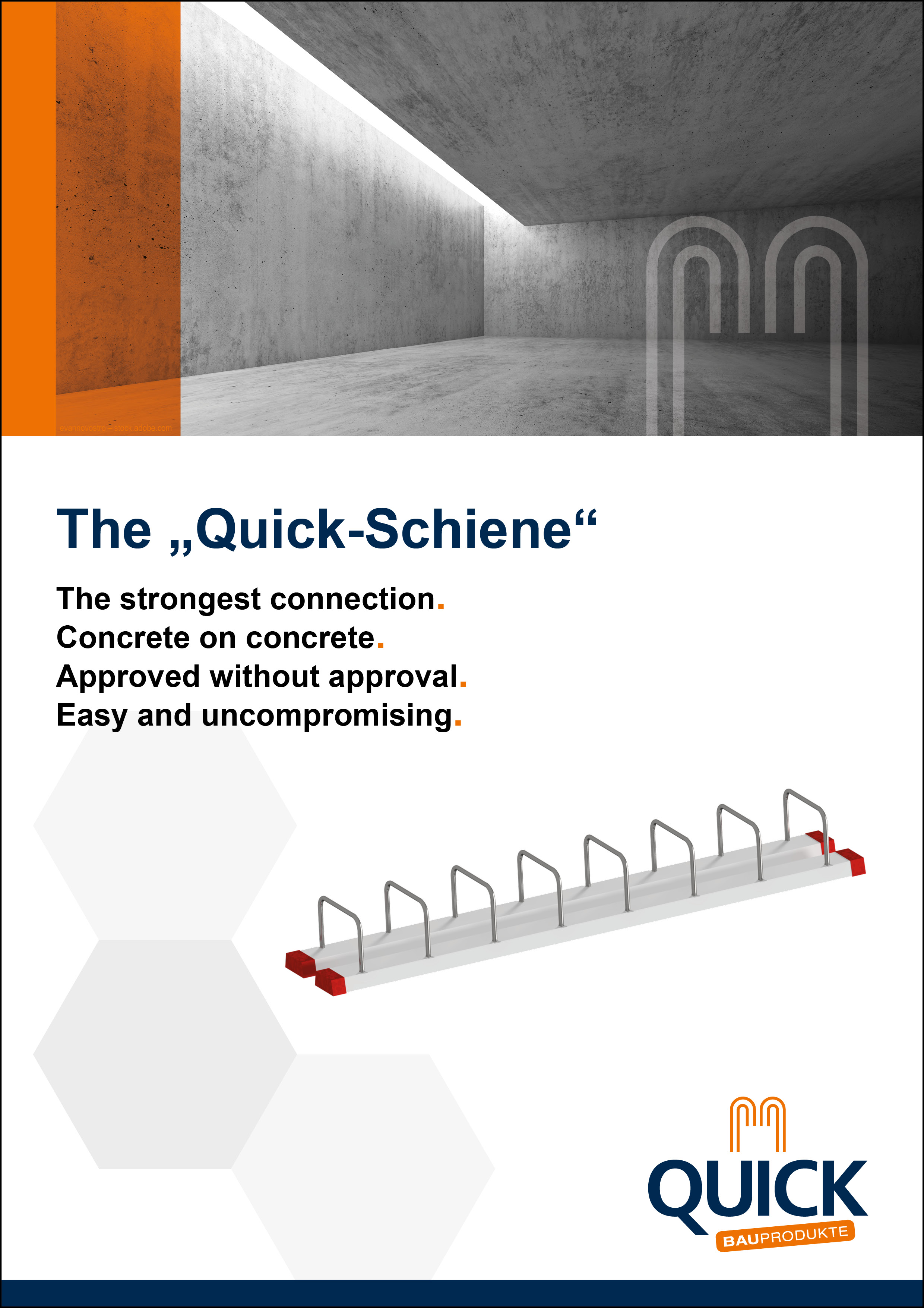 Cover of the brochure "The Quick-Schiene"