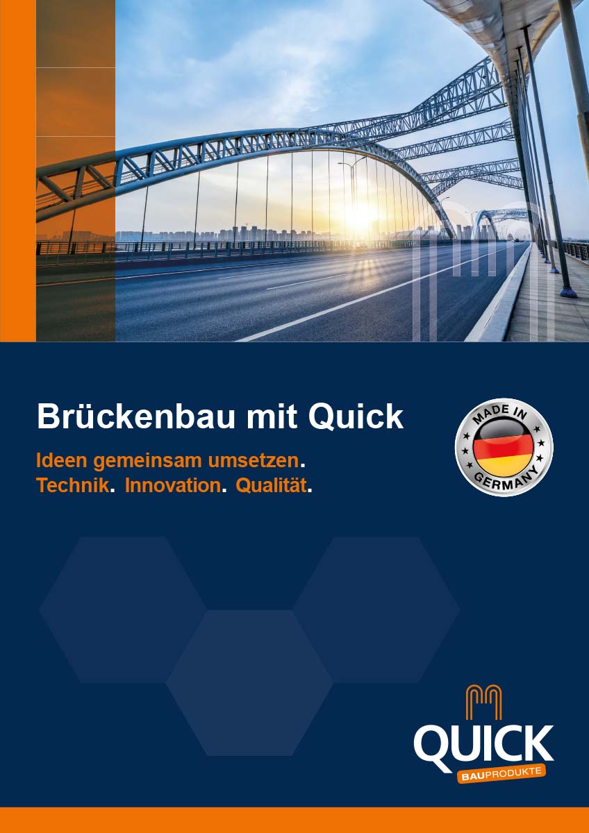 Titelseite der Broschüre Quick-Brückenbaukatalog