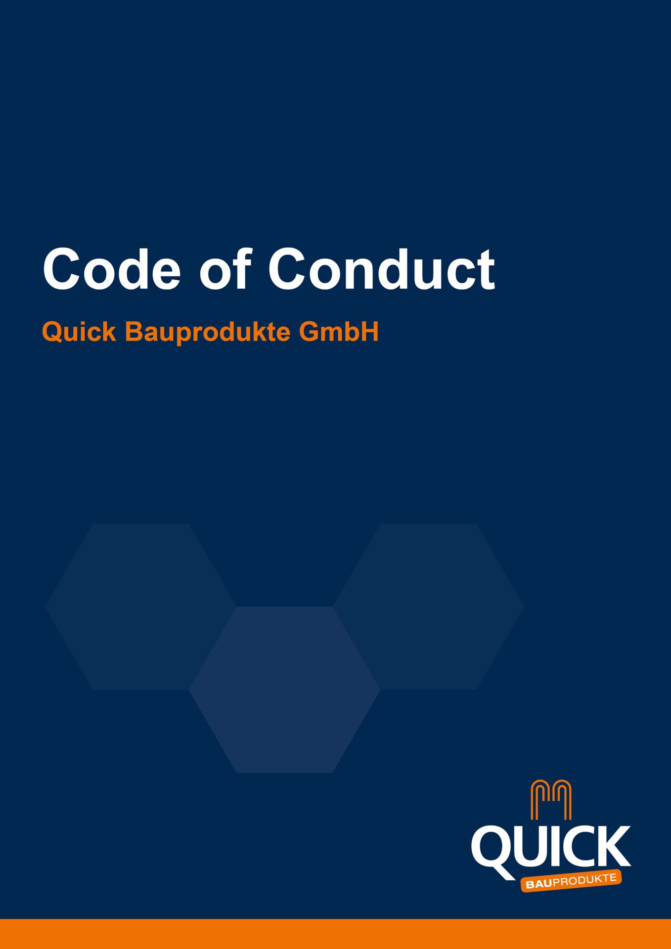 Quick Bauprodukte - Code of Conduct
